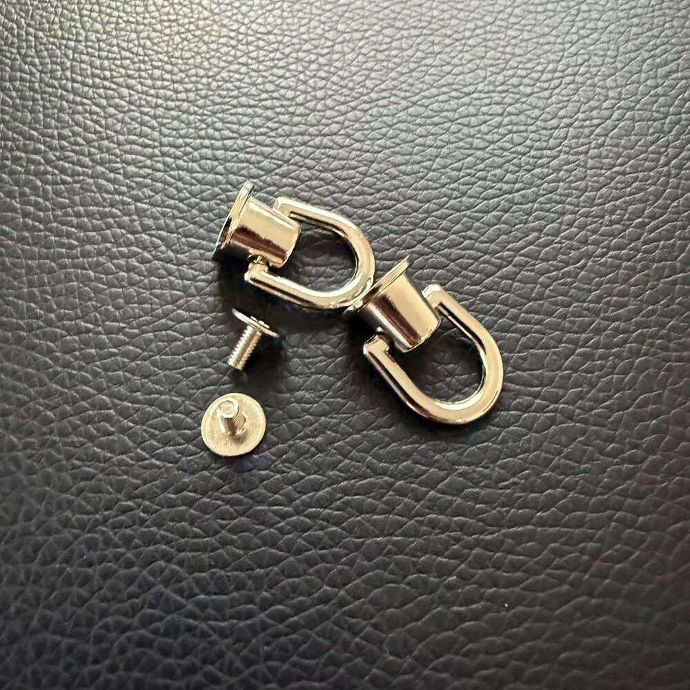 1 Pair Silver D rings